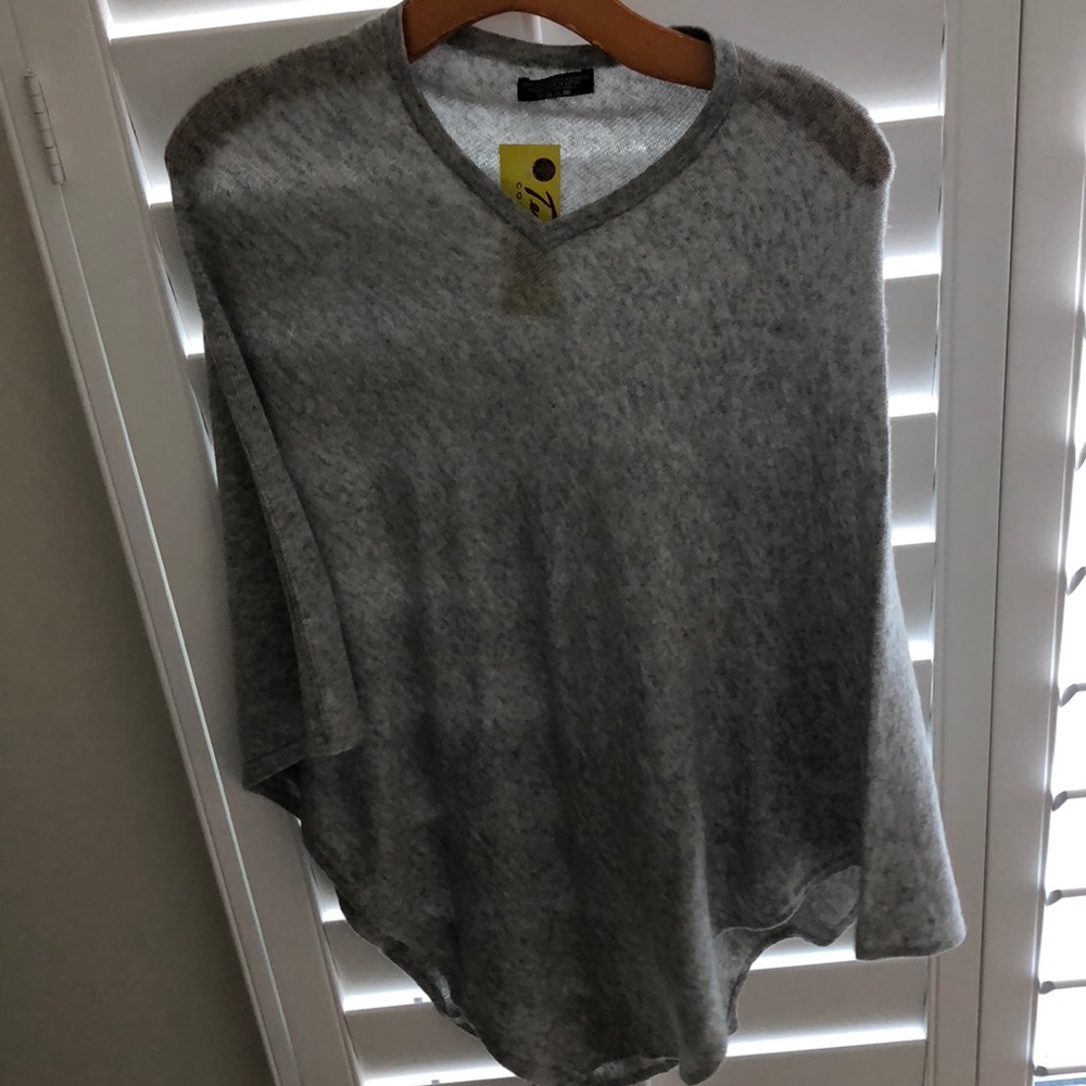 Cashmere grey poncho
